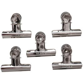 MAUL 2177096 Klemmer MAULstandard, de Metal, Plata, 77 mm, Ancho de Abrazadera 2 cm, Paquete de 5