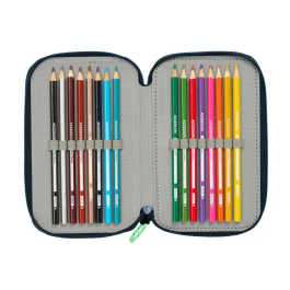 Safta Plumier Escolar Triple Cremallera 37 Piezas El Niño Navy 195x125x55 mm