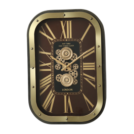 DKD Home Decor Reloj de Pared Glam de Hierro y Cristal Granate Dorado con Movimiento 43x63cm Precio: 88.8900001. SKU: B19DCNMPN6