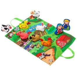 Molto Manta de Actividades Farm and Fun con 7 Figuras Blanditas de Tela, Juguete Educativo Infantil para Estimulación Temprana desde 1 Año