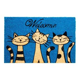 Edm Felpudo modelo Gatos 60x40cm, fibra de coco y PVC