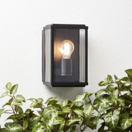 Brilliant Aplique de exterior Gaia 60W Negro Metal y Vidrio