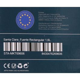 Inde Fuente rectangular de borosilicato para horno 1.6L, 20 x 28 x 5 cm (2 Unidades)