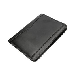 Carpeta Portafolios Cremallera Con Bolsa Para Movil Y Tarjetero Color Negro 260x355 mm