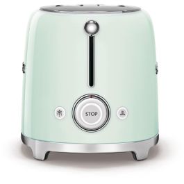 Smeg TSF01PGEU Tostadora de 2 Rebanadas, Color Verde Pastel