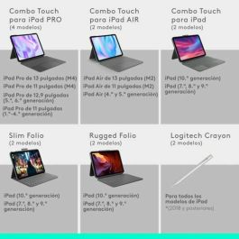 Funda para Tablet y Teclado Logitech 920-012667 Grafito QWERTY Funda para Tablet y Teclado Logitech 920-012667 Grafito QWERTY