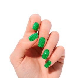 Láminas de Gel para Uñas Nooves Láminas De Uñas De Gel Glitter green 20 Piezas