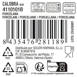 Plato Llano Calobra Azul Ø26.2 cm - Inde (12 Unidades) Plato Llano Calobra Azul Ø26.2 cm - Inde (12 Unidades)