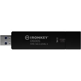 Kingston IronKey D500S USB-Stick 16GB FIPS 140-3 Lvl 3 AES-256 USB 3.2 Gen 1 (3.1 Gen 1) 260 MB/s Lectura
