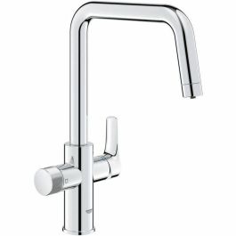 Grifo de cocina con filtro - Cromo - Filtración de agua - Caño alto en U - Rotación 150° - GROHE Blue Pure Start - 30595000