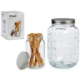 Tarro Multiusos Cristal con Tapa de Acero 5L Vivalto 17x27.5x17 cm (6 Unidades) Precio: 67.99000043. SKU: S3601566