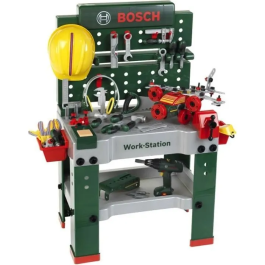 Bosch Banco de trabajo N° 1 Klein ultra equipado con estante, encimera con módulo de sonido, tornillo de banco, ganchos, armarios y accesorios Precio: 161.59000055. SKU: S7157873