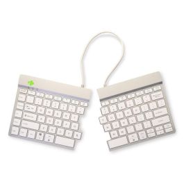 R-Go Tools Teclado ergonómico dividido R-Go Split Break con software de descanso, QWERTY (UK), Bluetooth, blanco