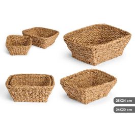 Giftdecor Set de 2 Cestos Rectangulares de Alga de mar Marrón 28x24 cm (12 Unidades) Precio: 85.78999946. SKU: B1HN3DZ87A