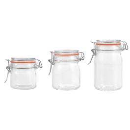 Tarro Hermético de Vidrio Clip 100 ml - La Mediterranea (48 Unidades) Tarro Hermético de Vidrio Clip 100 ml - La Mediterranea (48 Unidades)
