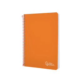 Liderpapel Cuaderno Espiral A4 Witty Tapa Dura 80 Hojas 90gr Cuadro 4mm con Margen Naranja