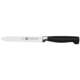 Zwilling 35148-207-0 Bloque de Cuchillos 7 Piezas, Acero Inoxidable, Mango Negro, Incluye Cuchillo Chef, Pan y Pelar