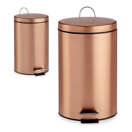 Berilo Papelera Pedal 7L Metal Cobre 20.5x30.5x26 cm (4 Unidades)