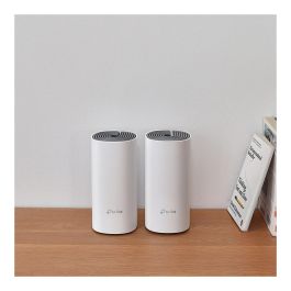 TP-Link Deco E4 Mesh WiFi AC1200 Sistema WiFi Doble Banda Soporte para Toda la Casa (Pack 2) Blanco/Gris
