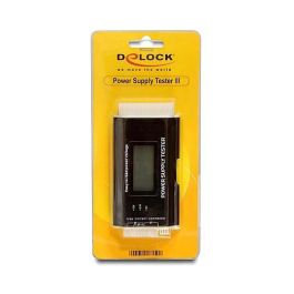 DeLOCK Comprobador de Fuentes de Alimentación 18159, Negro y Blanco