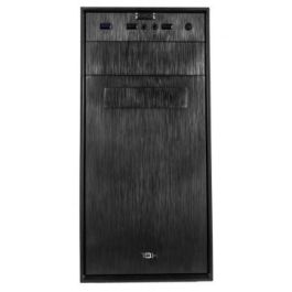 NOX NXFORTE Carcasa Ordenador Mini Torre Negro con USB 3.0, Ventilador 120mm, Bahías HDD/SSD, Chasis Acero SPCC y Frontal ABS Brush