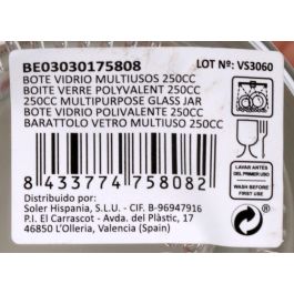 Bote de vidrio multiusos 250 cc - Mediterraneo (24 Unidades) Bote de vidrio multiusos 250 cc - Mediterraneo (24 Unidades)