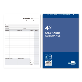 Liderpapel T315 Talonario Albarán Cuarto Original con 2 Copias Natural 144x210mm Precio: 14.49999991. SKU: B1DJXYSTQB
