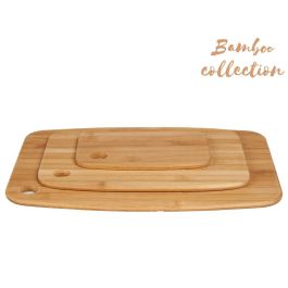 KINVARA Set 3 Tablas Cortar Bambú Cocina Profesionales 36x28x3 cm (Set de 12)