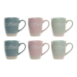 DKD Home Decor Set de 6 Mugs Scandi de Gres Colores Pastel Rosa, Verde y Azul | Tazas Aptas para Microondas y Lavavajillas DKD Home Decor Set de 6 Mugs Scandi de Gres Colores Pastel Rosa, Verde y Azul | Tazas Aptas para Microondas y Lavavajillas