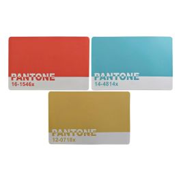 Mantel Individual DKD Home Decor Pantone Azul Rojo Dorado Goma 43,5 x 28,5 x 0,5 cm 3 Piezas