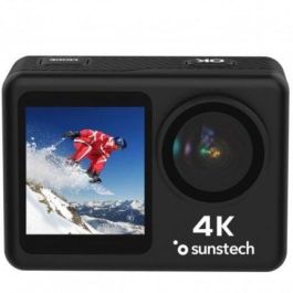 Sunstech ADVENTURE4KBK Cámara Deportiva Digital Adventure 4K 16MP 170º Gran Angular WiFi Sumergible 30m Sensor Sony Negra
