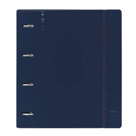 Carpeta Con Recambio Safta Din A4 Cuadro 5 mm Polipropileno Foam 4 Anillas 35 mm Azul Oscuro Carpeta Con Recambio Safta Din A4 Cuadro 5 mm Polipropileno Foam 4 Anillas 35 mm Azul Oscuro