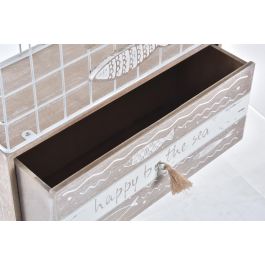 Joyero Mediterraneo DKD Home Decor Marron Blanco 10.5 x 28.5 x 26.5 cm Joyero Mediterraneo DKD Home Decor Marron Blanco 10.5 x 28.5 x 26.5 cm