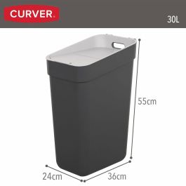 Cubo de basura Curver Gris Plástico 30 L (6 Unidades) Cubo de basura Curver Gris Plástico 30 L (6 Unidades)