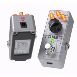 IKMULTIMED Pedal X One para Bajo Bass Edition, 20 Preajustes de Amplificadores Legendarios y Efectos Integrados, Diseñado y Fabricado en Italia