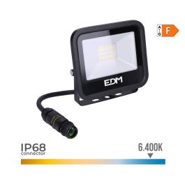 Edm Foco proyector led 20W 1520lm 6400K luz fría Black Series 12,4x2,8x10,6cm