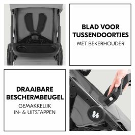 Hauck HAU1731474471948 Set de Viaje 3 en 1 Shop N Care Trio - Cochecito, Capazo, Silla de Auto, Adaptadores - 4 Ruedas - Gris