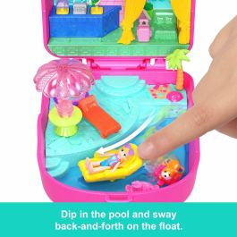 Mattel JCB17 Polly Pocket - Juego de Viaje con Accesorios - Vacaciones al Sol