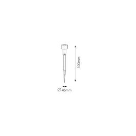 RABALUX RAB-8365 Luz Solar Exterior Solar 1 LED 0,1W IP44 para Suelo 30cm Negra Plástico