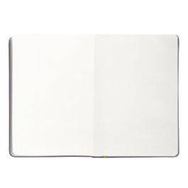 Cuaderno Con Gomilla Antartik Notes Tapa Dura A5 Hojas Lisas Morado Y Amarillo 100 Hojas 80 gr Fsc