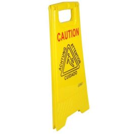 PROBBAX - FS-1001-YEL - Señal de suelo "CUIDADO" - 28 x 4 x 60 cm - Amarillo