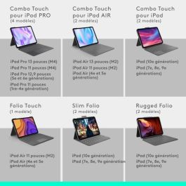 Accesorios para tabletas Funda con teclado Logitech Combo Touch para iPad Pro de 13 pulgadas (M4) (2024)