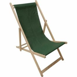Jardín Privado Tumbona de Haya Maciza FSC Aguacate, 3 Posiciones Reclinable, Lona Algodón 200gr/m², Tejido Hidrofugante