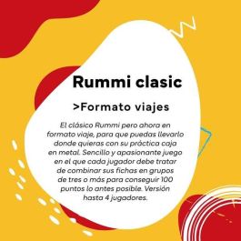 Juego rummi classic de viaje en caja de metal 11,5x19,5 cm Juego rummi classic de viaje en caja de metal 11,5x19,5 cm