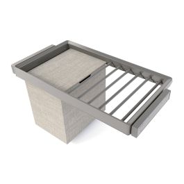 Emuca Kit de pantalonero de 7 varillas, cesto y bastidor regulable Quartz para armarios, guías de cierre suave y extracción total, Módulo 90cm, Acabado Titanio Precio: 126.50000055. SKU: B1FVVVN5NG