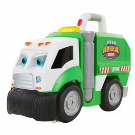 JAKKS PACIFIC Camión de Basura Interactivo Mr Dusty con Luces y Sonido para Niños +3 Años - ¡Barre, Come, Tira Juguetes! +50 Frases