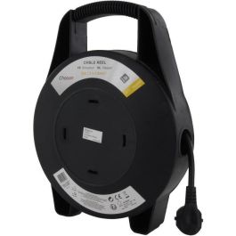 Chacon 89203 Casete Enrollacables Eléctrico / Alargador 4 Tomas 16A, Cable de 15 Metros 3x1.5mm² Estándar FR