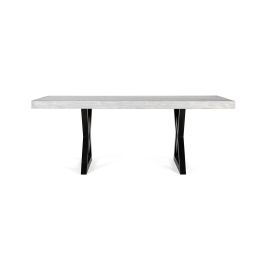 Giner y Colomer Mesa de Comedor Rectangular de Madera de Mango 200 cm con Cristal 8mm