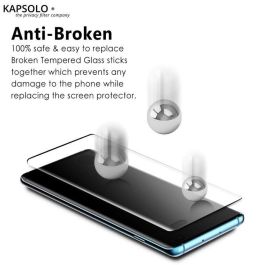 Kapsolo Protector de Pantalla Cristal Templado Premium para Samsung Galaxy S20 con Bordes Redondeados Dureza 9H Anti-arañazos