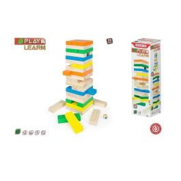 Torre blocs de madera 26 cm con 58 piezas (woomax) Torre blocs de madera 26 cm con 58 piezas (woomax)